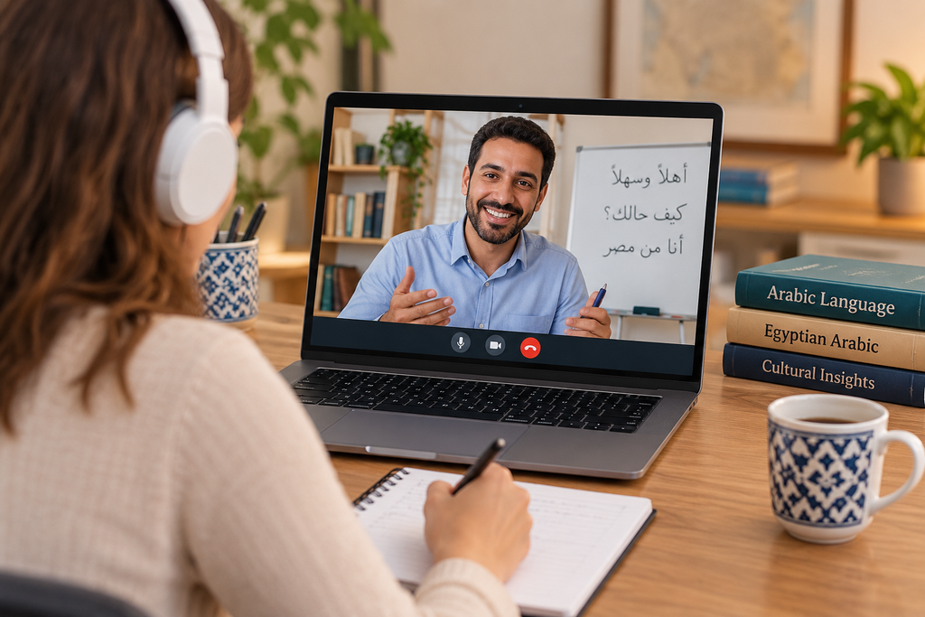 Online Arabic lesson with an Egyptian Arabic tutor